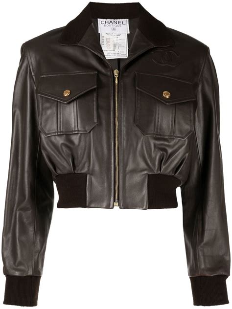 chanel leather jacket men|chanel leather bomber jacket.